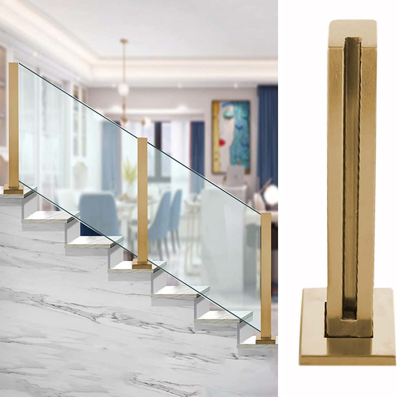 inless Stalowy system słupków balustradowych z kwadratowymi zaciskami do paneli tralek do 1012 mm, idealny na balkon i taras, nowoczesny design