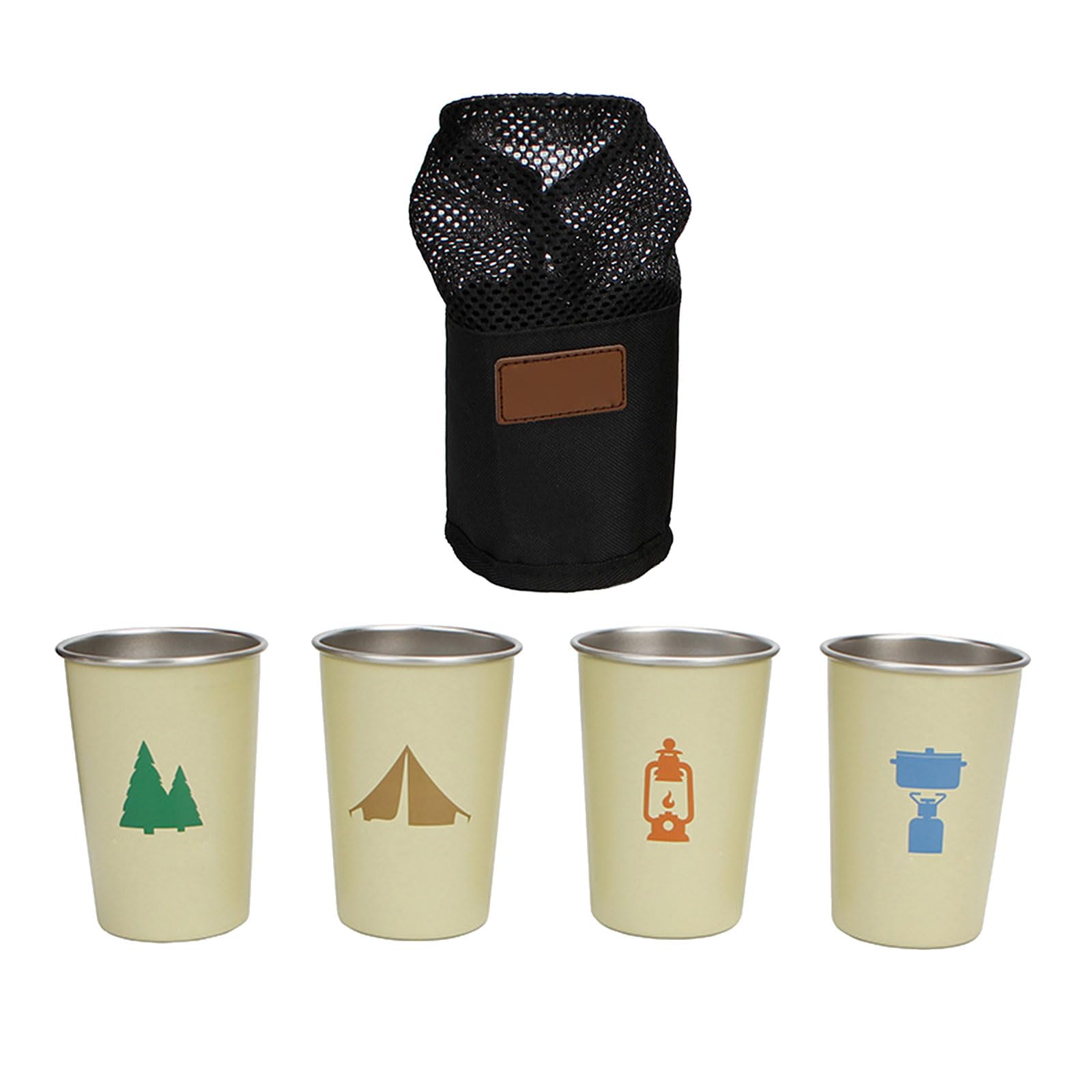 Generisch 350 ml Edelstahl Trinkbecher für Outdoor Reisen