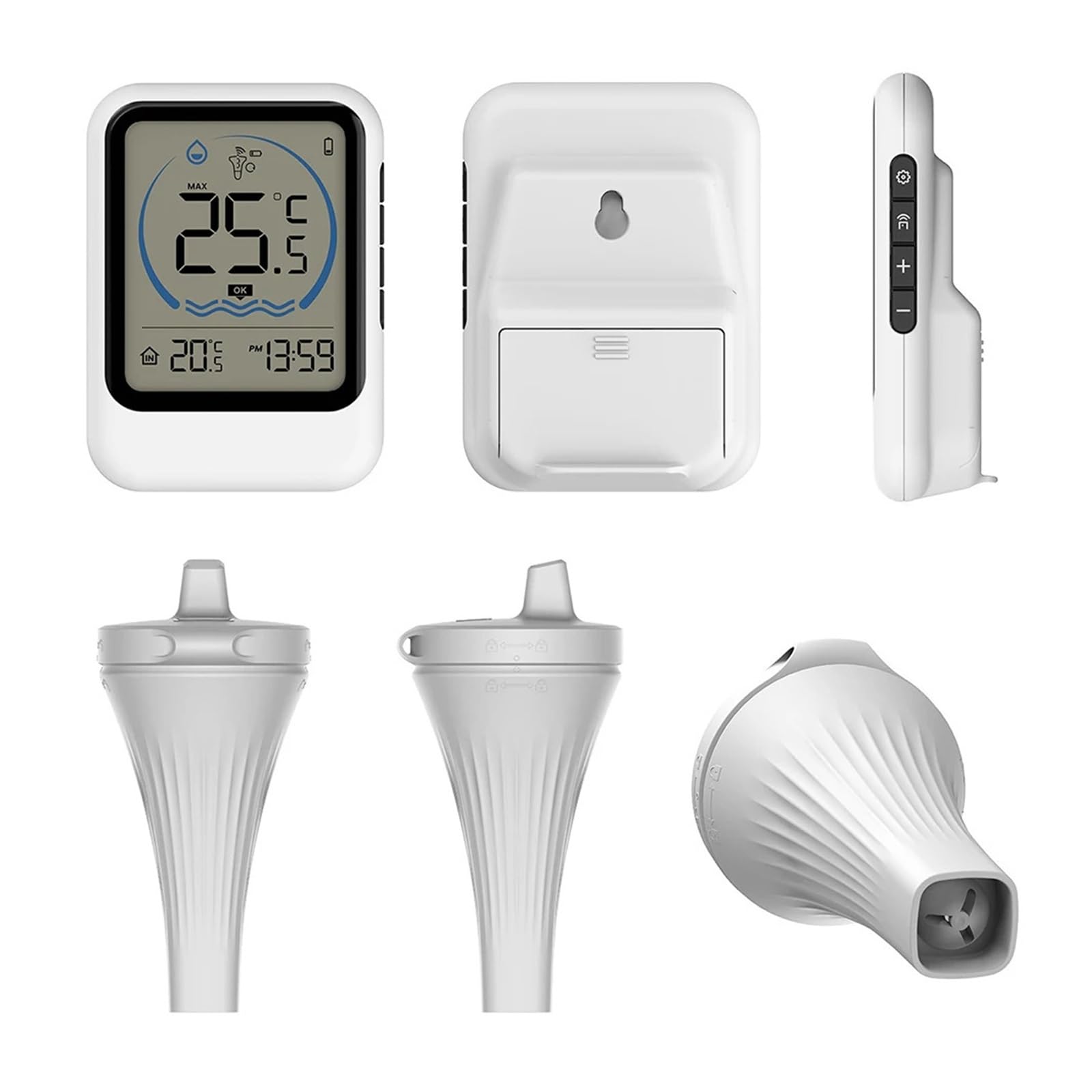 Smart Pool Thermometer IPX7 Wasserdichtes schwimmendes Poolthermometer Leicht ablesbares Schwimmbadthermometer for Schwimmbäder