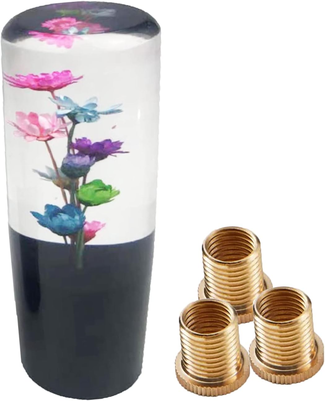 Tommyfield シフトノブ クリスタル Mt At 水中花 花 透明 汎用 トラック 10cm Equbex Com