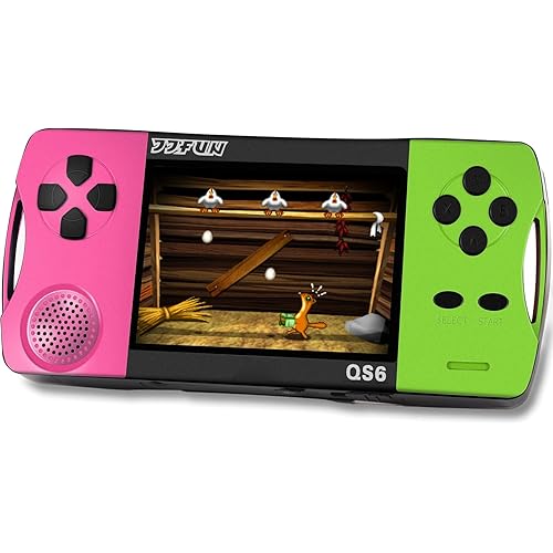Handheld Games for Kids with 3.5" IPS Large Screen Built-in 216 Retro Video Games Portable Gaming Player with Rechargeable Battery Mini Arcade Electronic Toy Gifts for Boys Girls (Rose+Green)