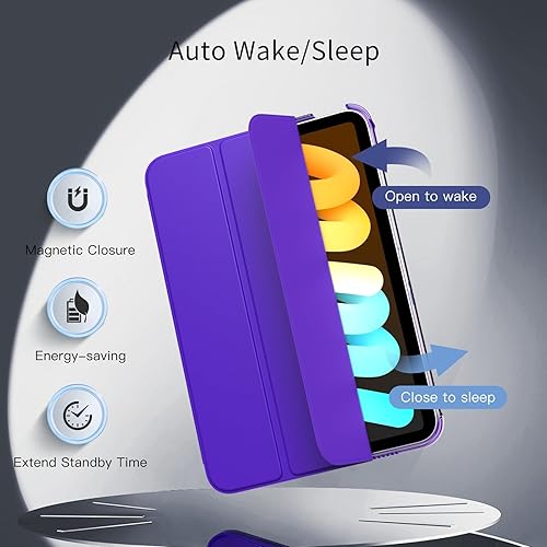 Miniatura 220 de MoKo Funda para iPad mini 7 (A17 Pro) Generation Case 2024, iPad mini 6 2021, funda delgada y ligera de 8.3 pulgadas de carcasa de policarbonato