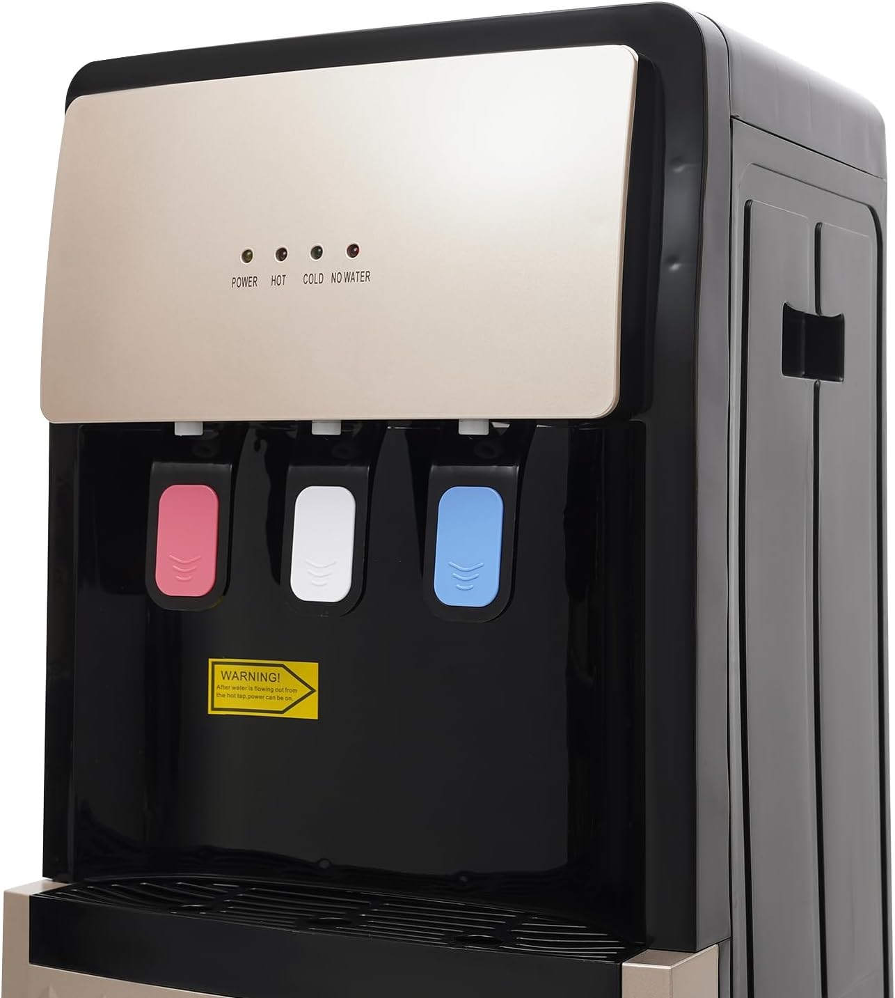 Bottom Loading Water Dispenser with 3 Temperature Settings, Hot and Cold Water Dispenser for Commercial, Home, Office, with 500W Heating Power and 90W Cooling Power (Champaign Gold)