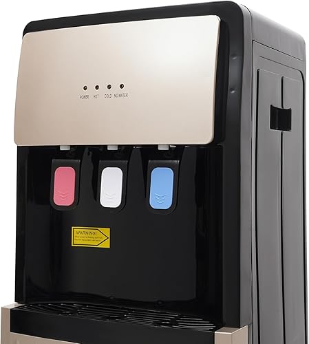 Miniatura 6 de Dispensador de enfriador de agua 3 en 1, dispensador de agua de pie de carga inferior para botellas de 5 galones, dispensador de agua fría y champán