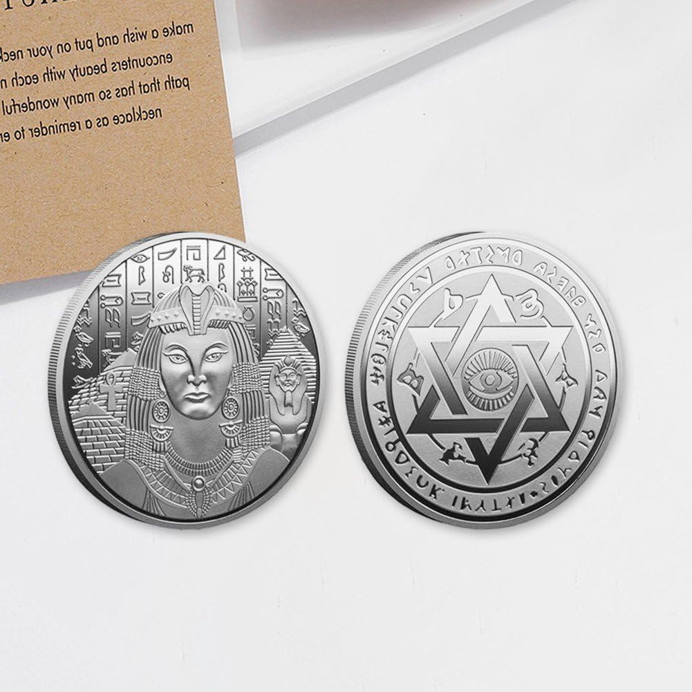 Amazon.co.jp: 記念メダル 記念 コイン ギリシャ クレオパトラ コイン グッズ 観光地 エジプト 貿易 ラッキーコイン お土産  コレクション : ホビー
