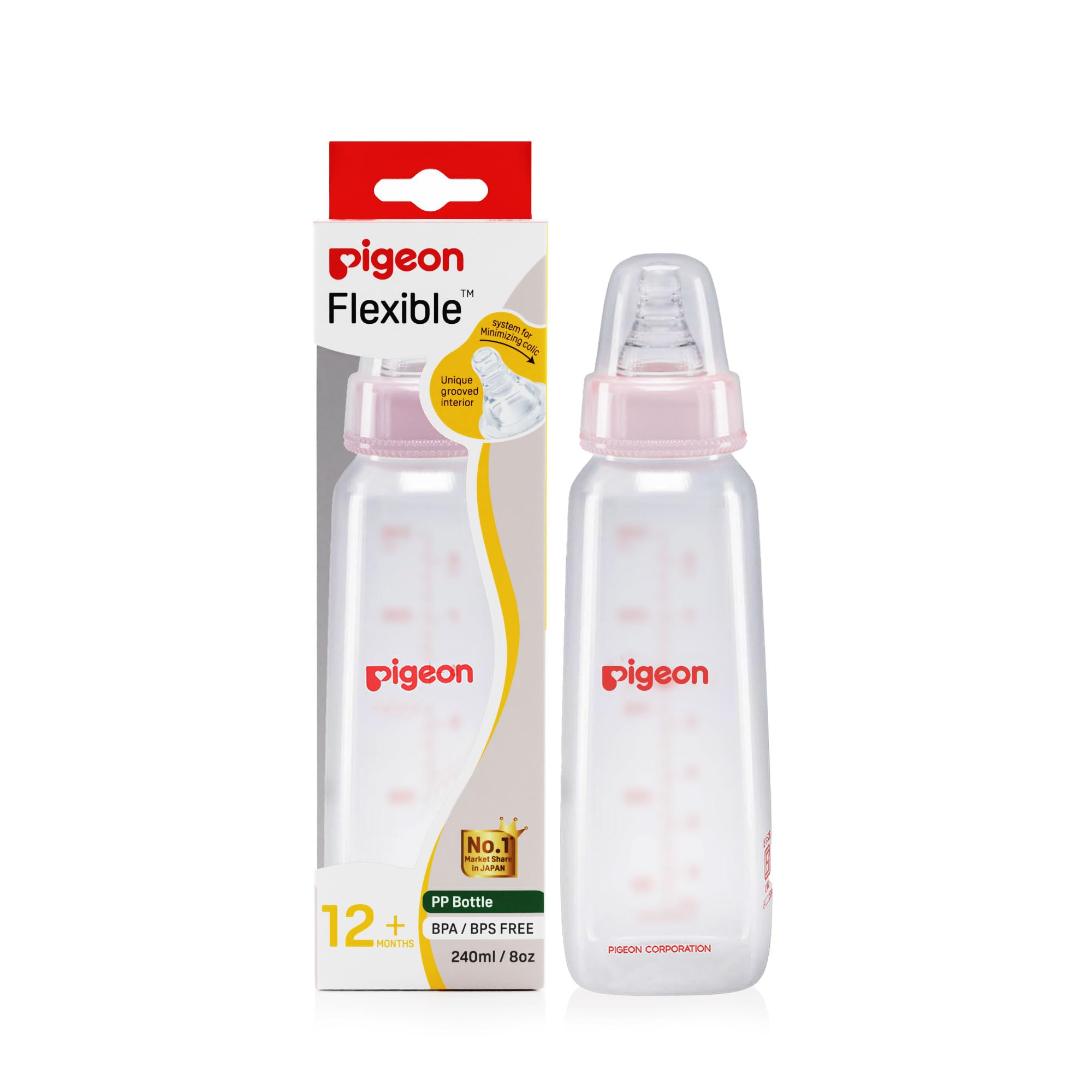 Pigeon Peristaltic Baby Nursing/ Feeding Bottle KPP Nipple L,For 9+ Month Babies,BPA Free,BPS Free,Pink,240 ml (B08R3WF92P) Amazon Price History, Amazon Price Tracker