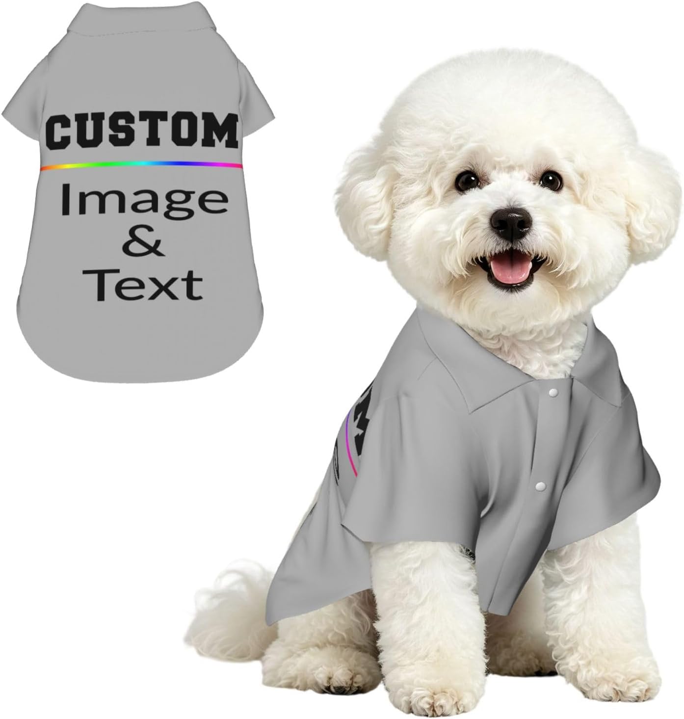 Custom Dog Shirt Custom Image Text Personalized Multi Color Size Pet Shirt