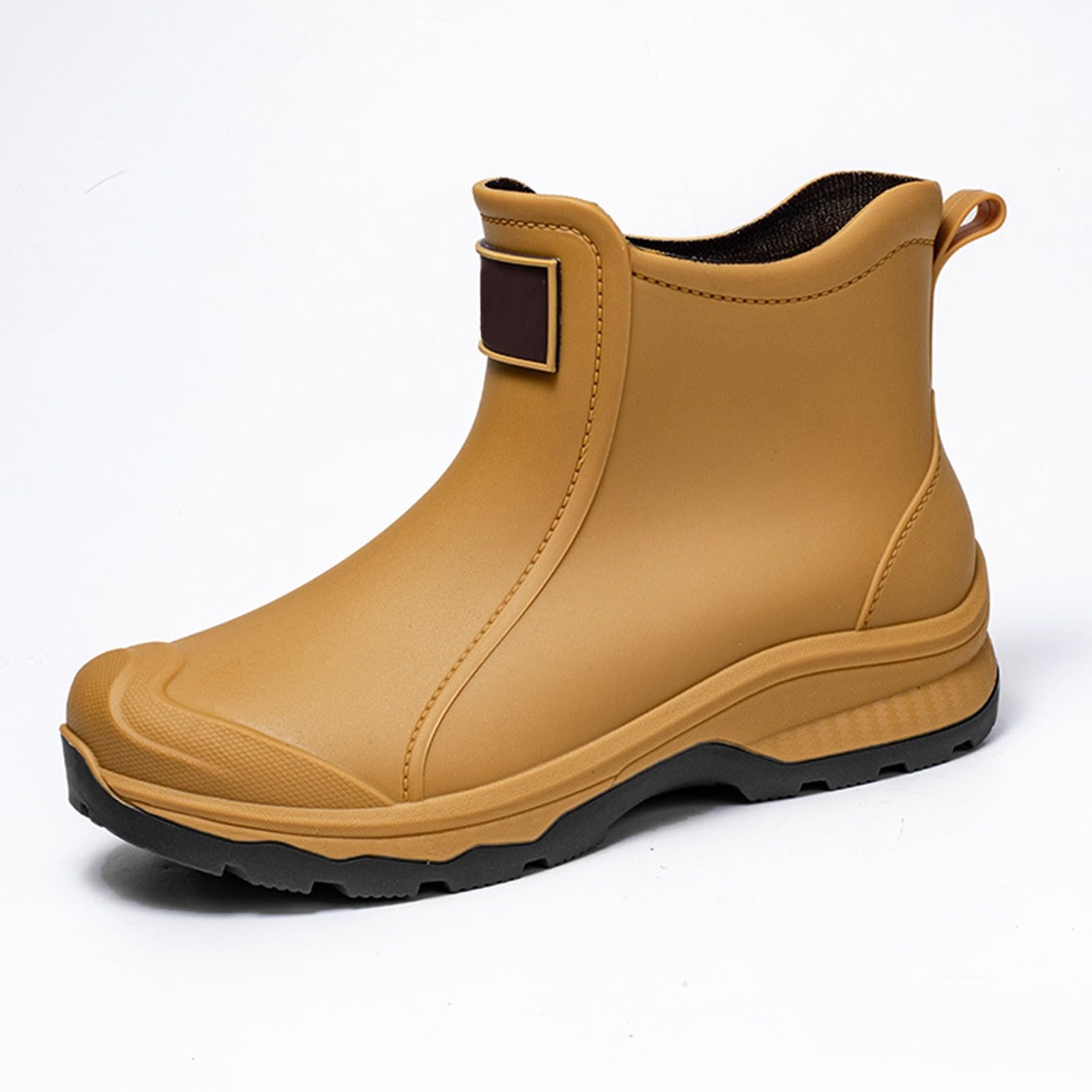 Generisch Stivaletti da pioggia corti da uomo, in pelle, estivi, unisex, per il tempo libero, da pesca, stivali in gomma, impermeabili, antiscivolo, stivali Chelsea