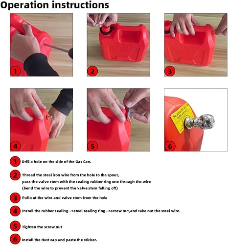 Miniatura 4 de Tapones de ventilación de gasolina de combustible, tapas de ventilación de tanque de gasolina, tapones de ventilación de jarra de gas, enchufe de