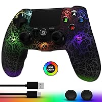 Vista 8 de CHENGDAO Controller for PS4, Wireless Controllers for PlayStation 4/Pro/Slim, Remote Control with Adjustable RGB Light/1000mAh Battery/6-Axis Motion