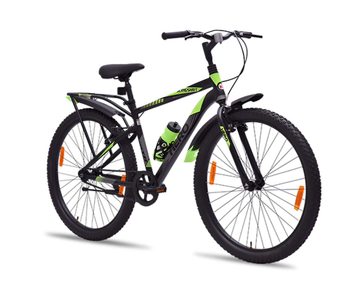Hero Slingshot IBC | 26T Mountain Cycle | Wheel Size 26 | Non-Suspension | Power Brake | Single Speed (27.5, Black/Green) (B0CZ4DF3KM) Amazon Price History, Amazon Price Tracker