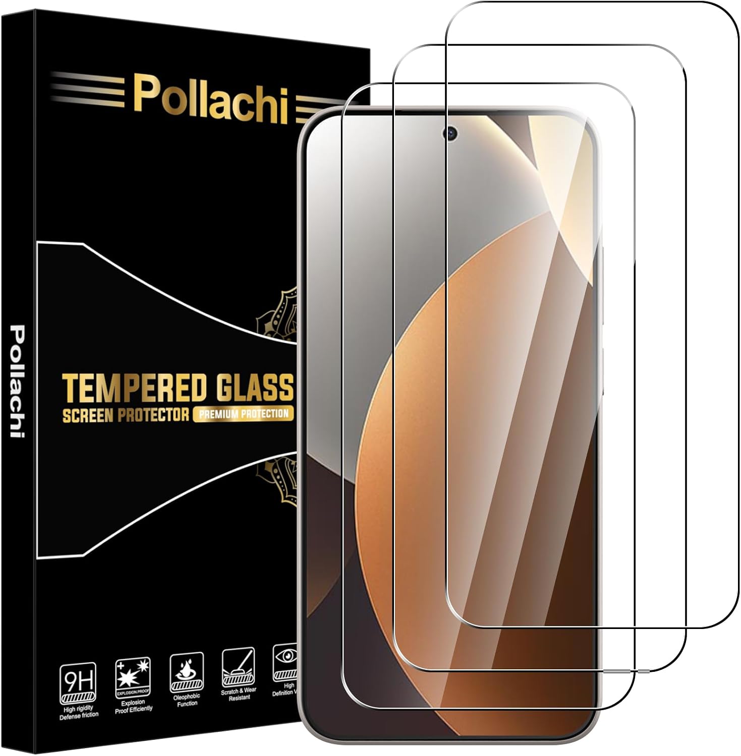 [Pack of 3 Screen Protectors for Xiaomi Redmi Note 15 Pro 5G Tempered Glass Film 9H Hardness Anti-Scratch Anti Fingerprint Screen Protectors Tempered Glass for Xiaomi Redmi Note 15 Pro 5G