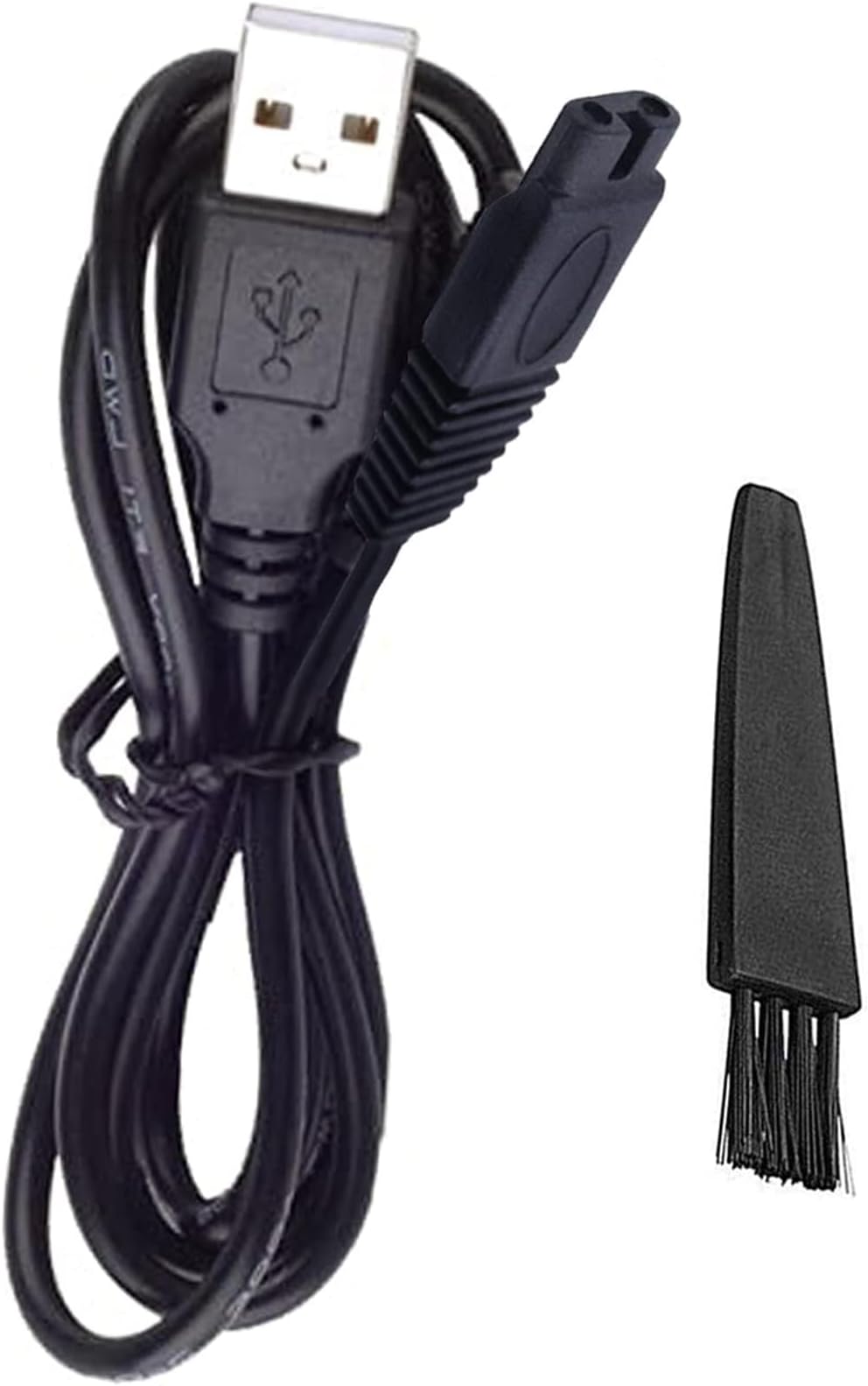 Shaver Charger for Solo Men's Rechargeable Full Body Hair Trimmer Replacement Electric Shaver Charging Cable 5V USB Charger with Cleaning Brush(1 Packs)