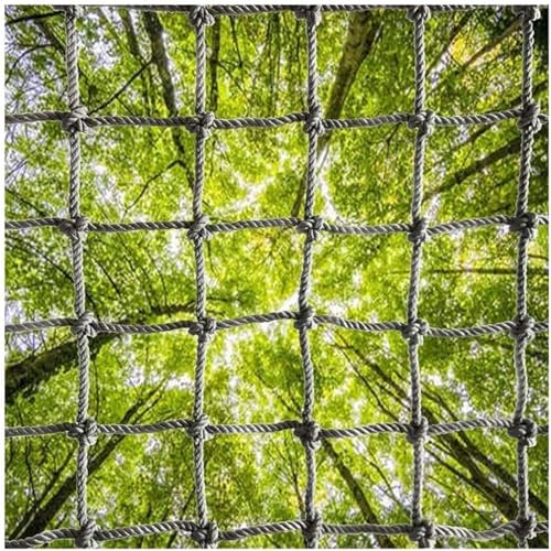 Indoor &Outdoor Climbing Rope Net Safety Net Adult Heavy Duty Strength Training Climbing Nets Net Dia 6mm Mesh 20cm Cargo Netting(Size:1x9m/3.3x29.5ft)