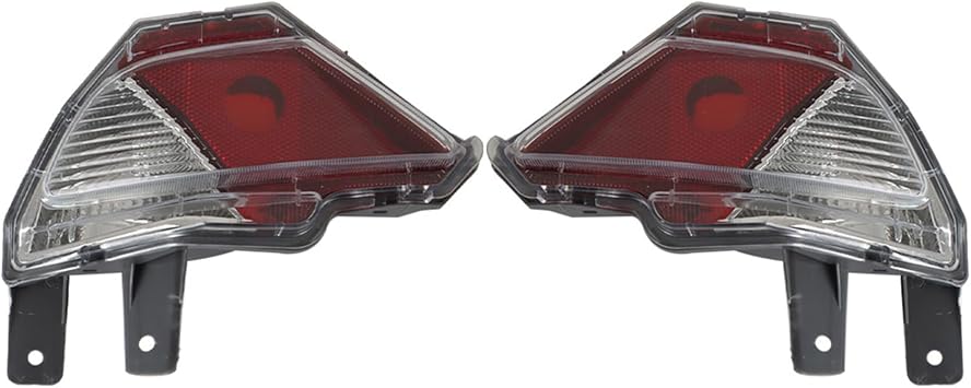 Silscvtt Bumper Tail Light Rear Reflector Assembly Halogen Replacement for Rav4 2016-2018 Driver and Passenger Side