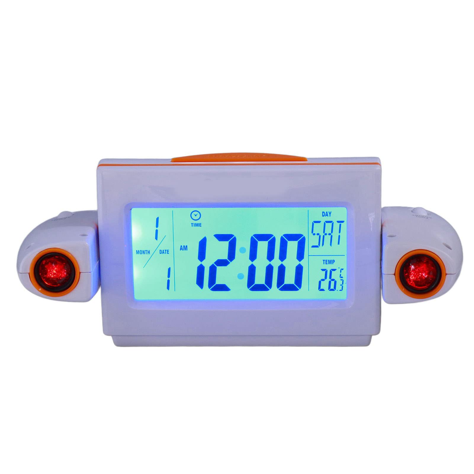 R é Veil de Projection LED sans éblouissement veilleuse Commande vocale Ind (Blanc Orange)