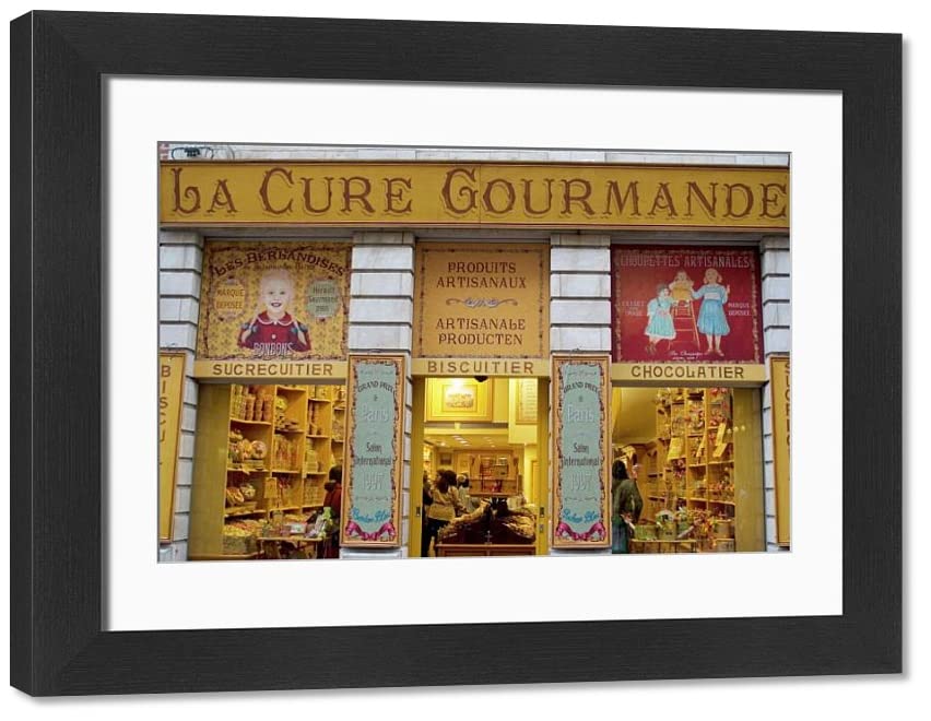 robertharding La Cure Gourmand Framed Print: Brussels Chocolate Shop - Modern Frame 22"x18" (58x48cm) (3666493)
