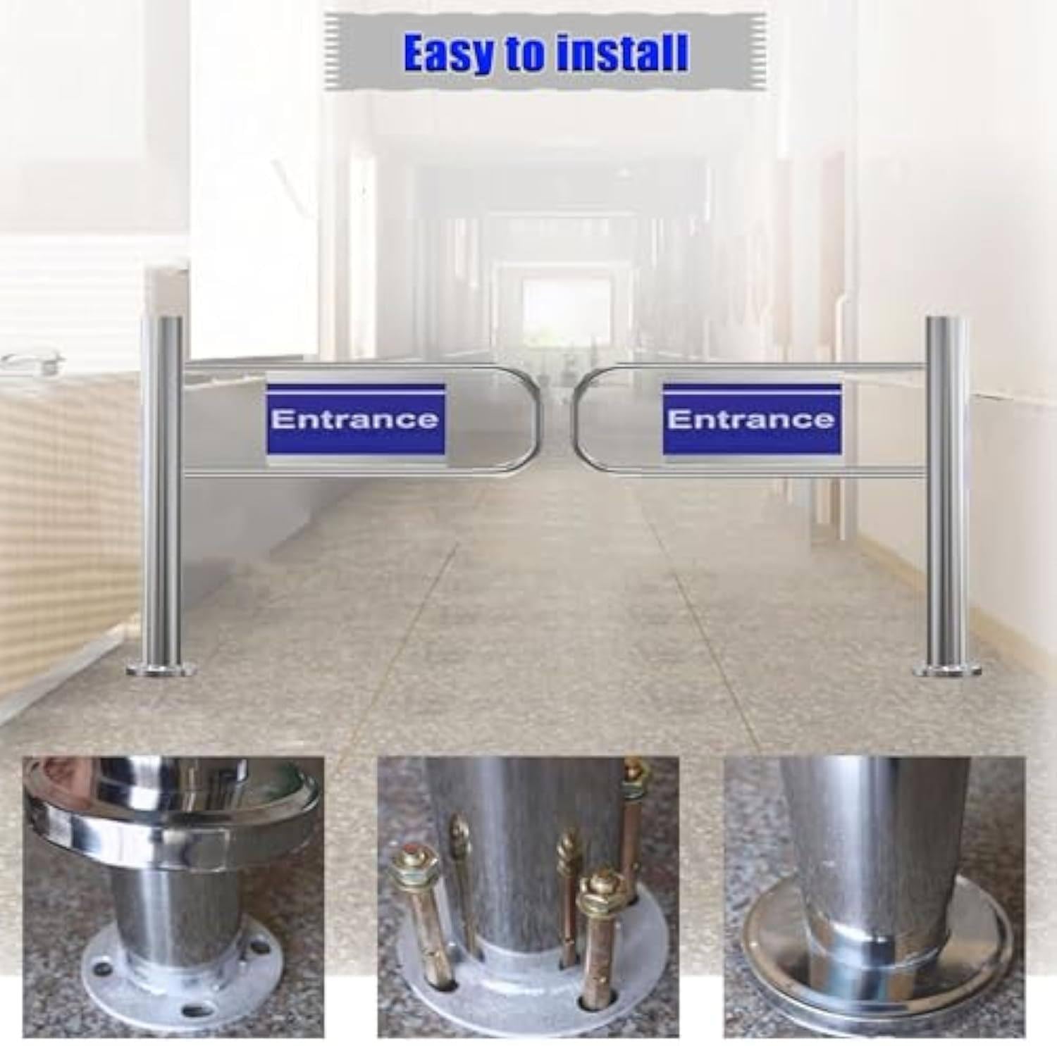 Ng-Loaded Securi - Puerta automática de cierre unidireccional para pasillos, centros comerciales, tamaños de importación/exportación, 50-100 cm, 90 x 100 cm y seguro Ber Solut