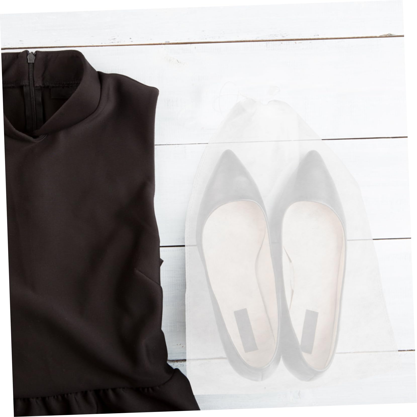 Sacchetti Porta Scarpe da Viaggio per Stoccaggio e Protezione di Scarpe e Stivali di Lunghezza Media Non Tessuto Bianco 50 Leggeri e Spaziosi a Casa in Viaggio