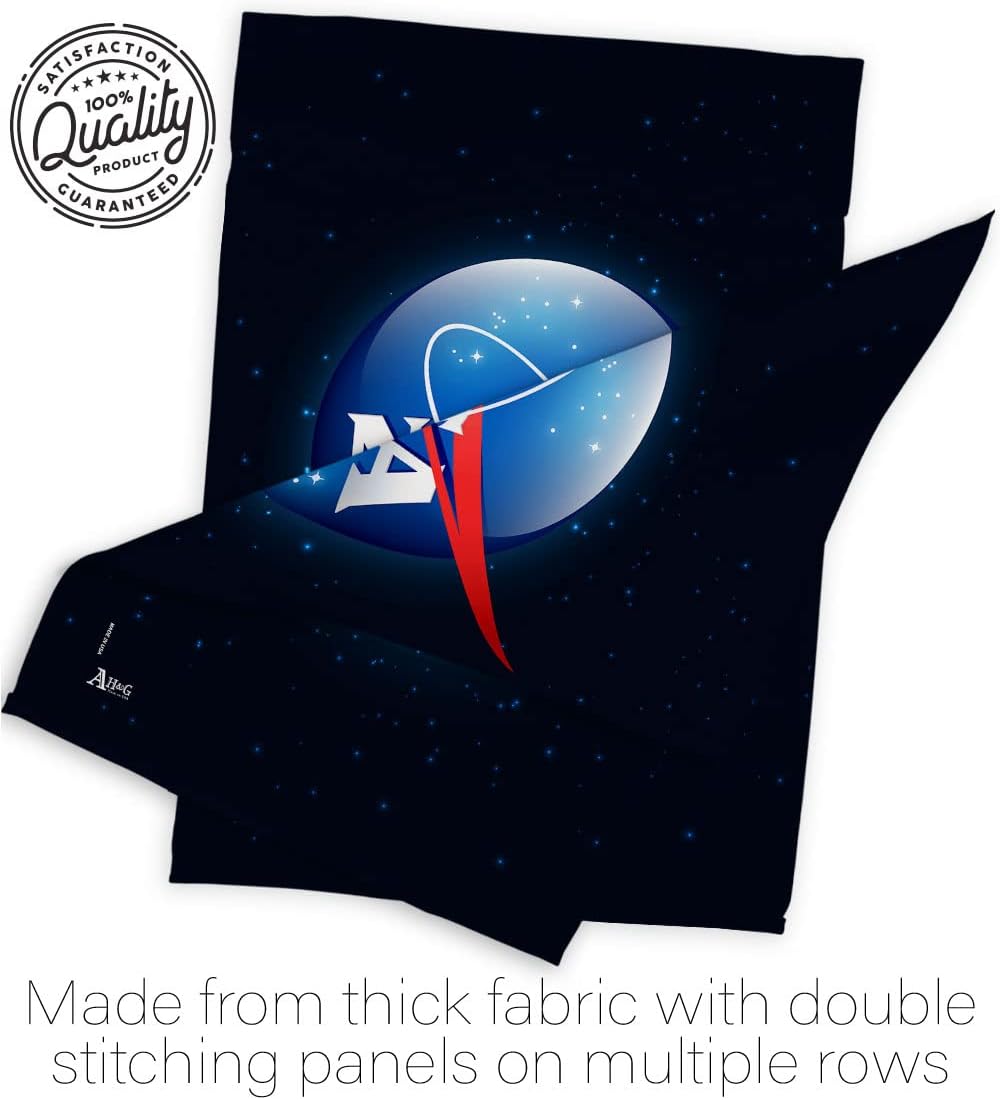 NASA House Flag - Armed Forces Space Program Discovery Sky Astronomy United State American US Official - Decoration Banner Small Garden Yard Gift Double-Sided Made in USA 28 X 40