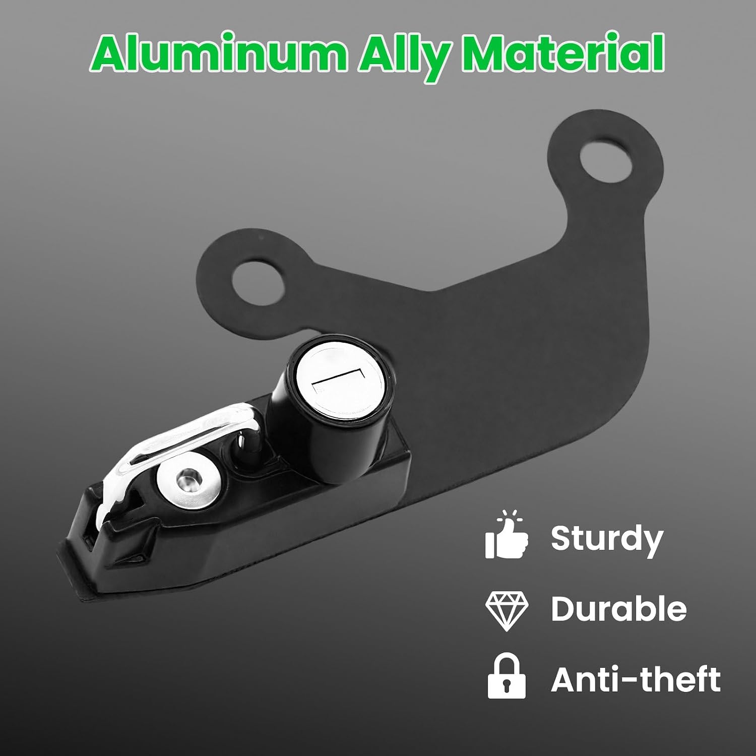 GUAIMI Motorcycle Helmet Lock Anti-Theft Helmet Security Lock for Ninja 650 2017-2019 Z650 2017-2019 -Black