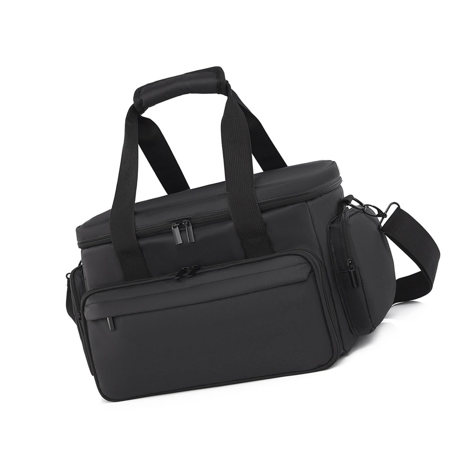 Bolsa de cosméticos con múltiples bolsillos interiores, materiales resistentes al agua para uso diario, bolsa de aseo de tela impermeable, Black, One Size, Mass Beauty
