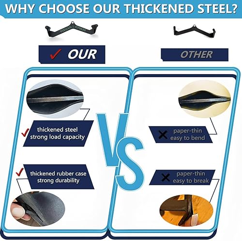 Miniatura 2 de Accesorios de acero grueso de agarre ancho y agarre cerrado, barra en V, mango de doble fila D y barra de prensa de tríceps para accesorios de