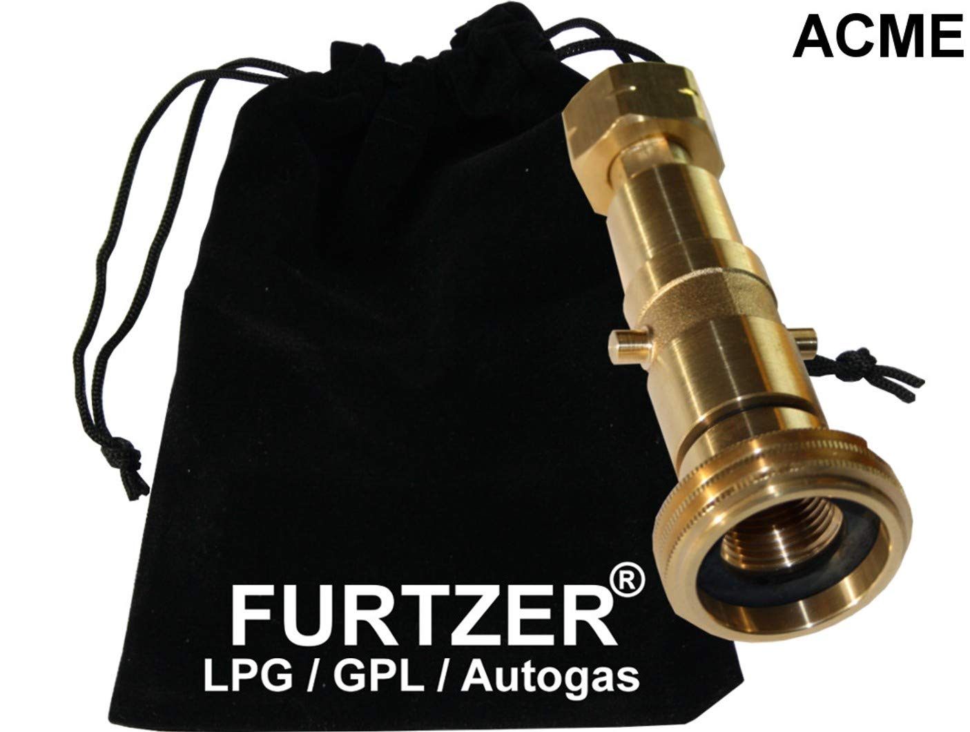 LPG GPL Autogas Tankadapter Acme/Dish/EURONOZZLE/BAJONETT Gasflaschen Propangas Lang Adapter mit Stoffbeutel by