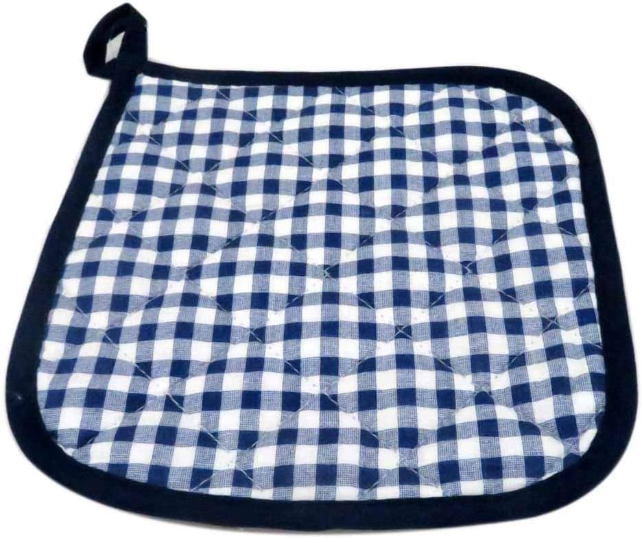 Endo Shoji APT7104 Pot Holder, Commercial Use, Oven Mitt, 8.1 x 8.1 inches (205 x 205 mm), Yellow, Checkered Cloth