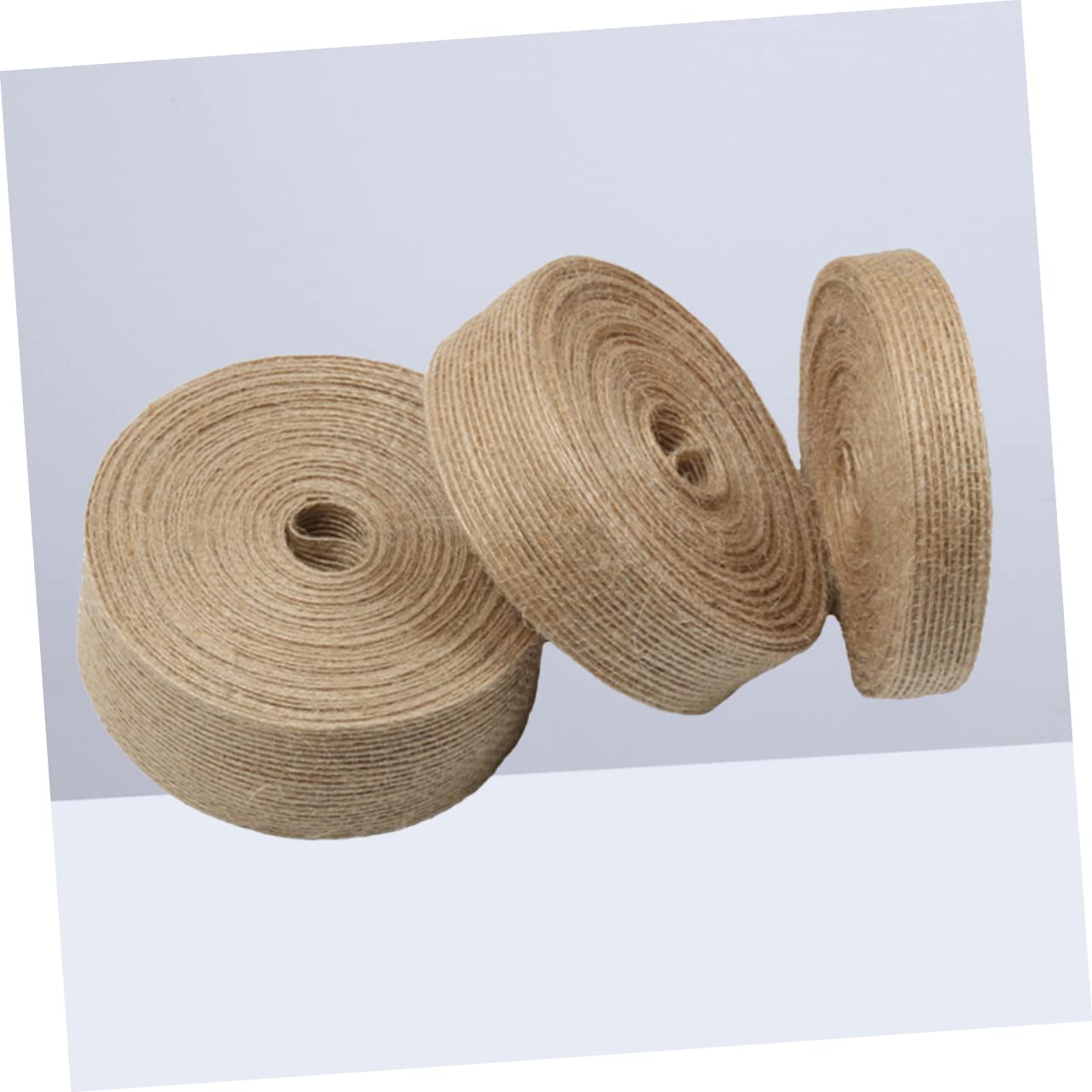 NUOBESTY 9rollen Breites Jute-band Natürliche Bastelband-rolle Für Hochzeiten Wreaths Und -dekorationen Robustes Und Langlebiges Material Für Kreative Projekte
