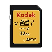 32GB Scheda SD Kodak SDHC classe 10 Gold+ UHS-I U1 Ka.Blist [EKMSD32GHC10K]
