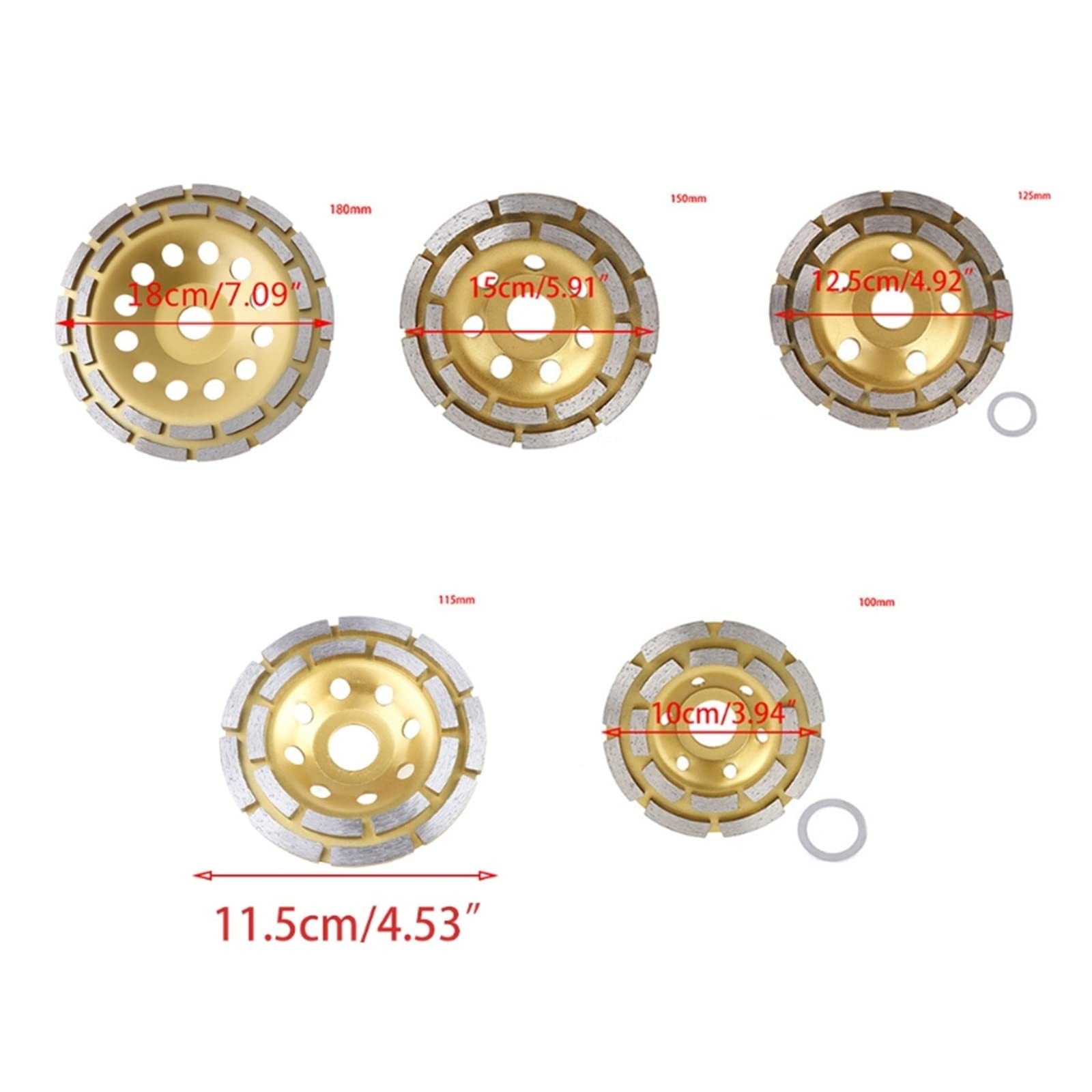 Diamentowa tarcza szlifierska 100/115/125/150/180mm ściernica diamentowa segmentowa szlifierka tarczowa do betonu granitowego kamień szlifierski(180mm)