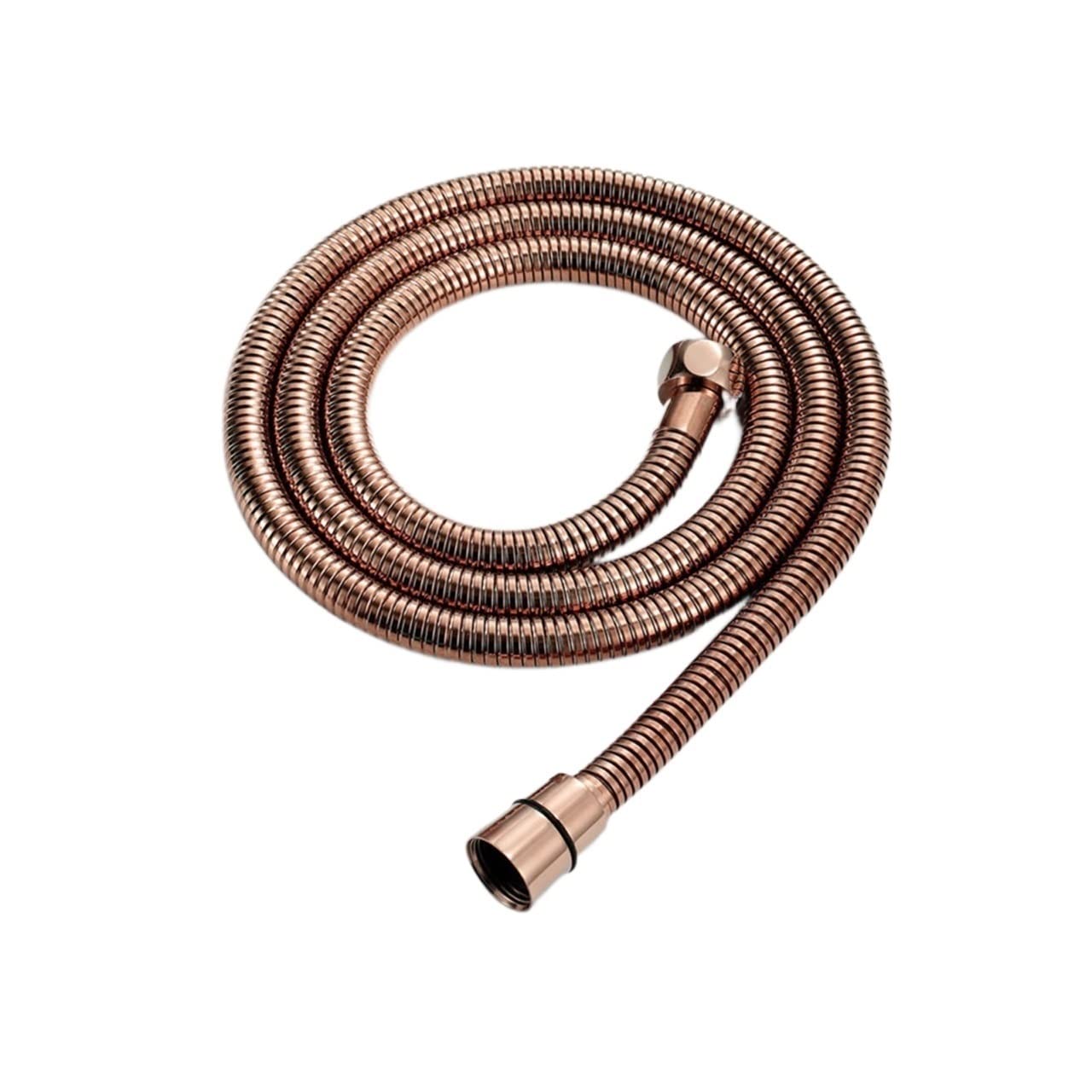 Tubo Doccia da 1,5 m Nero Opaco Nero Doccia Tubo Doccia Oro Tubo Doccia Rosa Tubo Doccia Oro SUS. Tubo Flessibile con Doccia Lucida. (Color : Rose Gold, Length : 150cm)