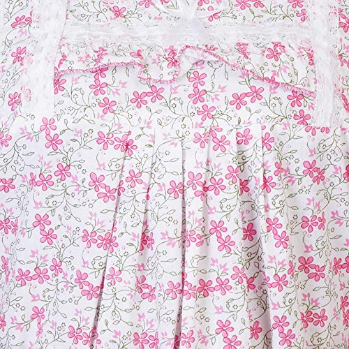 Image of Women's Cotton Block Print Knee Length Nighty