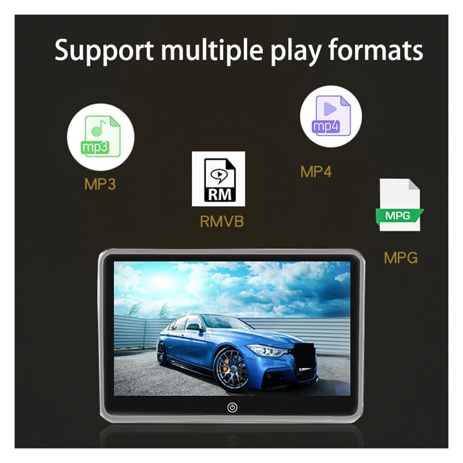 Appui-tête Voiture Moniteur écran Tactile 1080P HD MP5 Automotivo siège arrière Affichage lecteurs vidéo FM IR USB TF Link(1PCS 11.6 inch MP5)