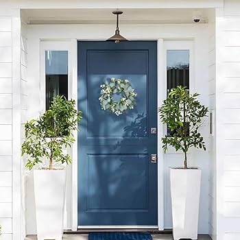 Amazon | ユーカリ 花輪 クリスマスリース ガーランド 玄関飾り 壁掛け