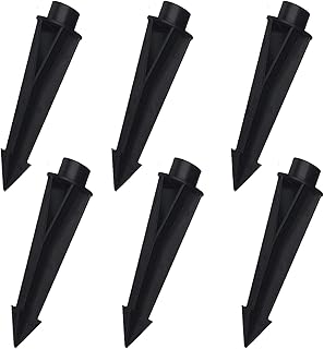 Cheopha Ground Stake 1/2" NPT Thread, Heavy Duty ABS Stake, 8 1/4" Length, Corrosion Resistant Replacement Spike for Outdoor Landscape Lighting Ground Spike Replacements 6-Pack