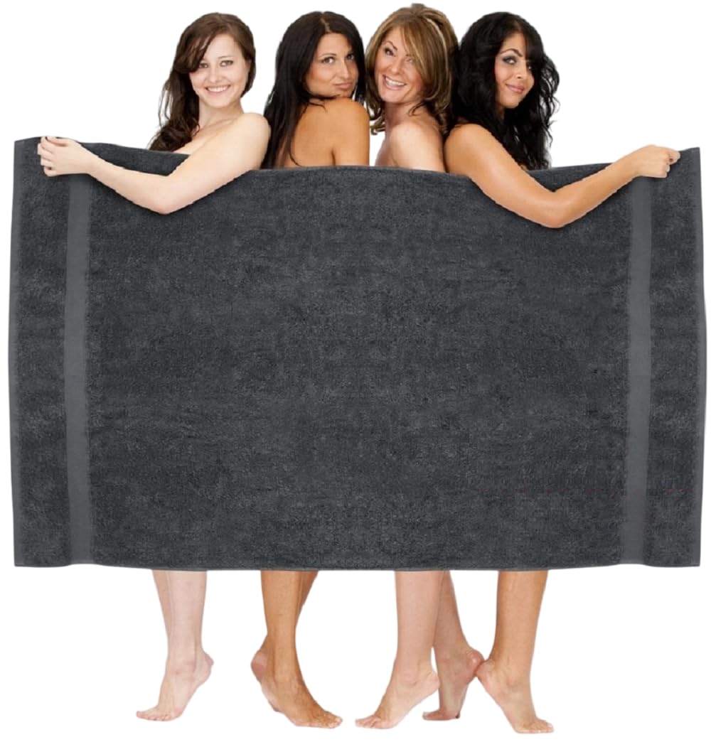Draps de bain Super Jumbo Extra Large Size (150 x 200 cm) XXXL Énorme Drap de bain 100% Coton Égyptien Ultra Doux Grande Serviette de bain 600-GSM Très Absorbant Enveloppement Corporel