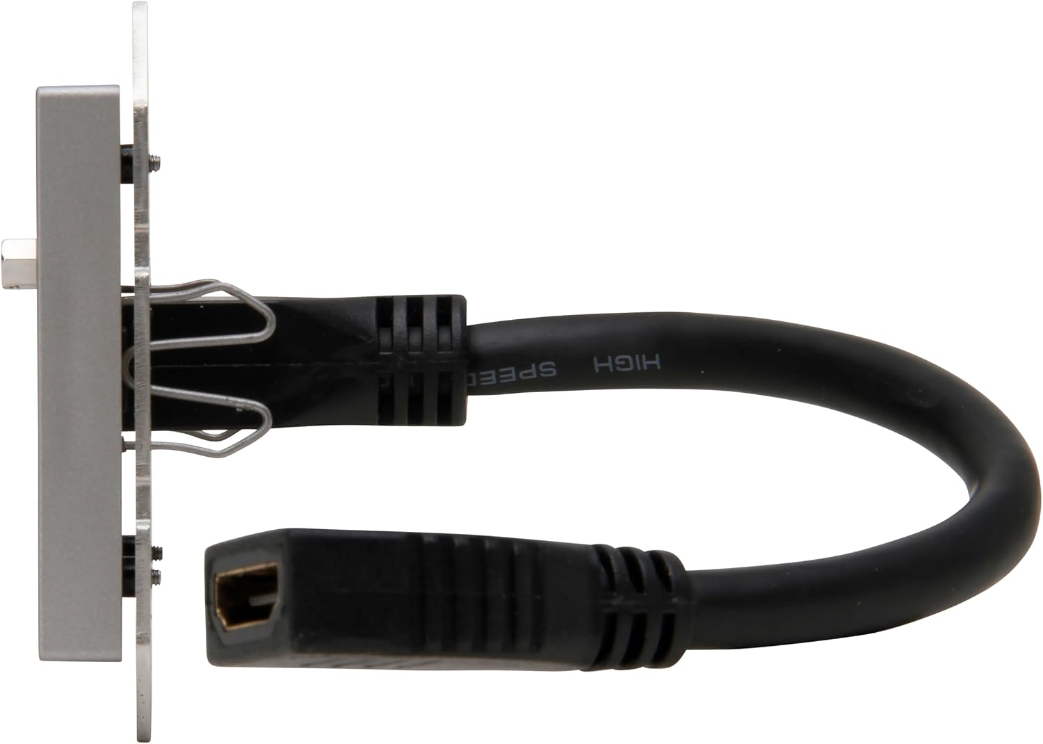 Kopp 495147008 HK07 HDMI Junction Box with Cover and with Cable and Breakout Cable 0.2 m, Colour: Steel-Coloured