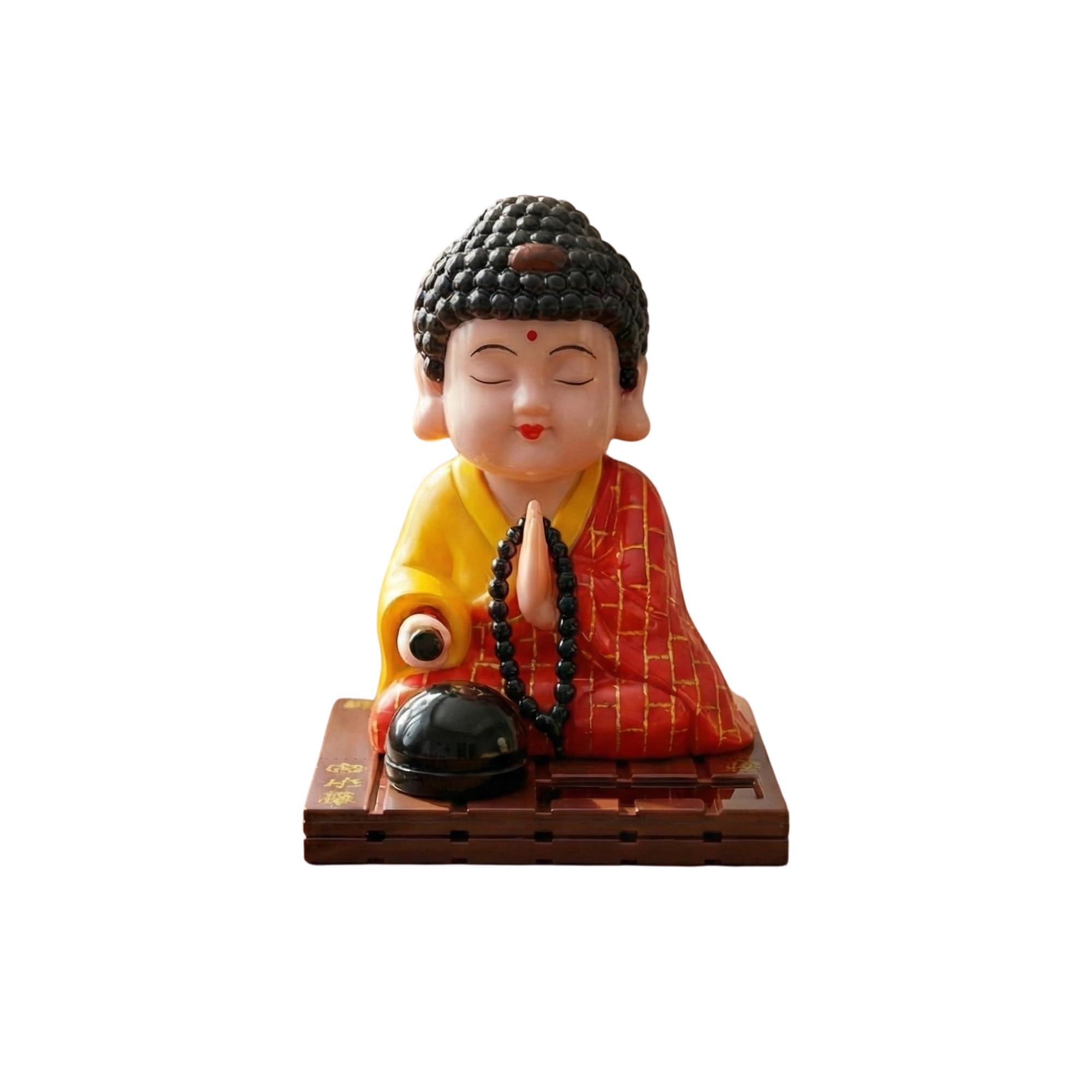 Moving Head Monk Buddha Idol - Good Luck & Home Decor -3