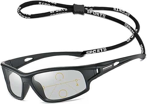 Gafas de sol fotocrómicas progresivas de lectura multienfoque para hombres envueltas con estilo deportivo para lectores de transición