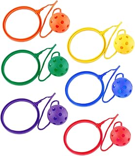 KOMBIUDA Skip Ball Ankle Toy Kids Ankle Skip Ball 6pcs Hoop Ball Skip Ball Jump Rope Jump Leg Toy Jumping Game Flash Toy Kids Bulk Toys Outdoor Set Kids Skip Ball