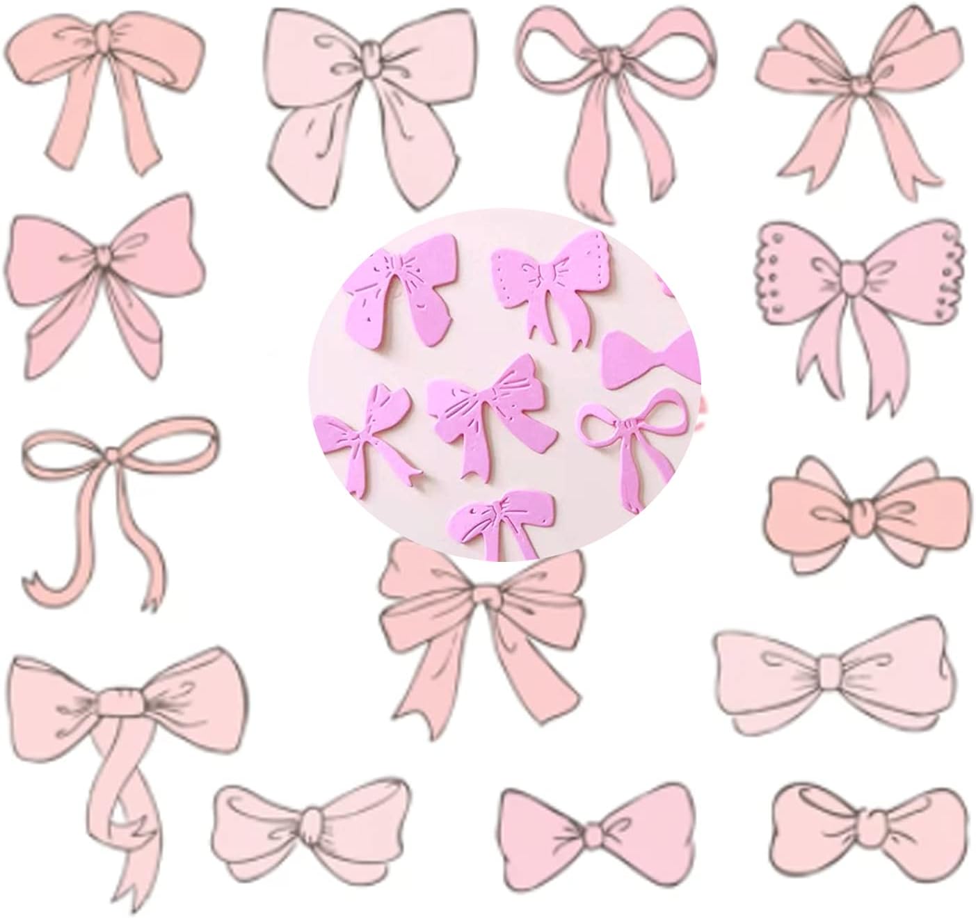 SunnyKids Little Bow Metal Cutting Die Cuts, Little Bow Decoration Stencils DIY Crafts Card Cutting Dies Cuts for DIY Embossing Card Making Photo Decorative Paper Dies Scrapbooking