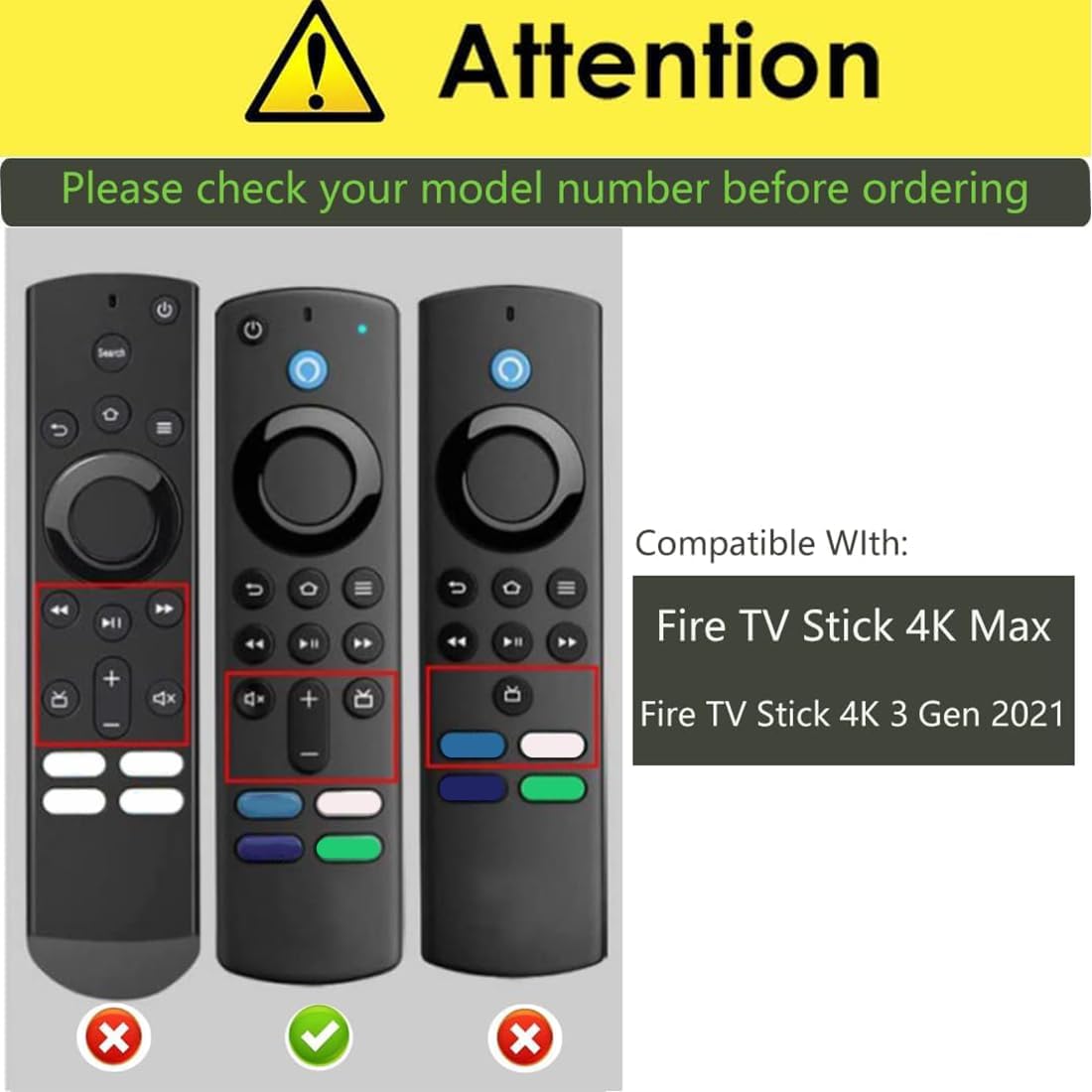 USTIYA Case for Fire TV Stick 4K 2021 Control Remoto por Voz Alexa Case Silicone Remote Protection Cover (Red)