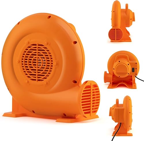 HONEY JOY Soplador de aire, soplador de casa de rebote de 380 vatios de 0.5 HP para inflables, castillo hinchable y toboganes de salto, cable y