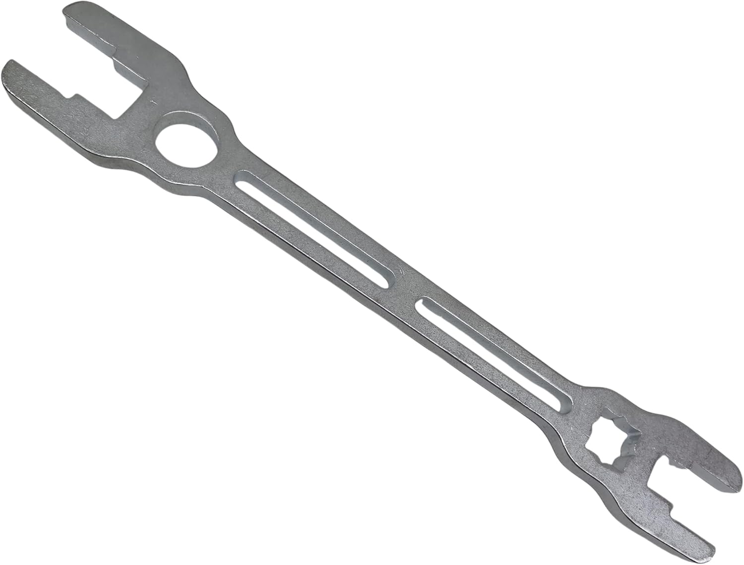 Lineman's Wrench for Datacom and Telecom Work Applications, Fits 5/8" 3/4" 13/16" 1" 1-1/8" 6-Point and 4-Point Square Nuts, Heat Treated Cr-Mo Alloy Steel
