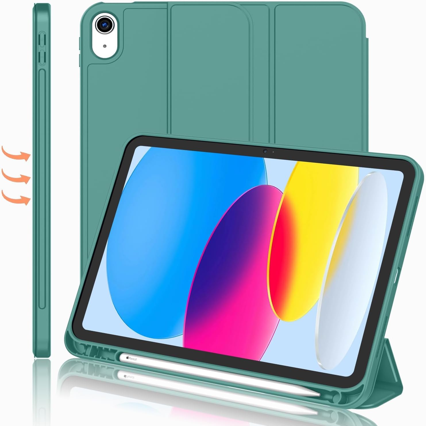 Oaky Smart Case for iPad 10th Generation 10.9 inch 2022 PU Lather Penc