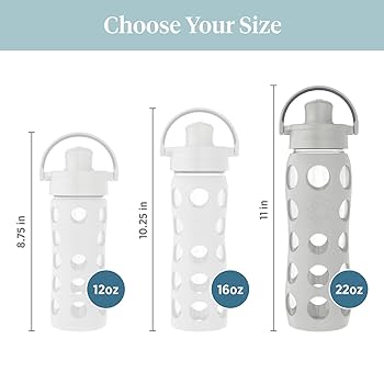 Amazon.com: Lifefactory 16-Ounce Glass Water Bottle with