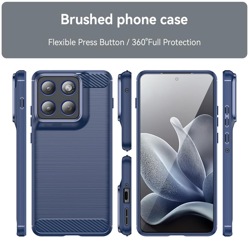 Image of Basic Case for Moto Edge 70 5G (Carbon Fibre Blue)