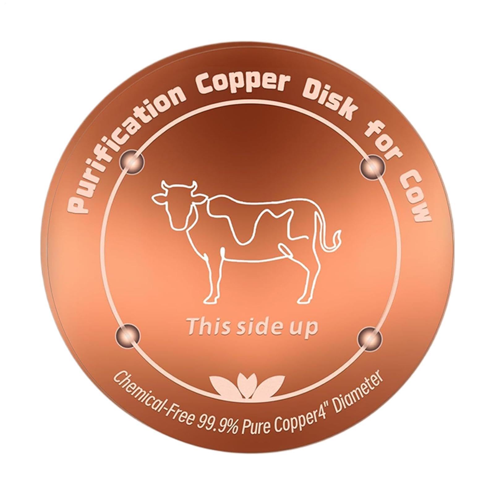 Generisch Mineral Copper Cleaner - Heavy Drinking Disc | Water Tank Algae Free - 4 Inch Copper Purifier - For Biological Renovation of Well Water Livestock Trough Bird Basin Willow